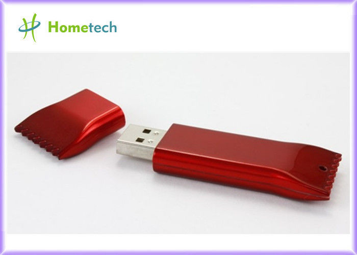 Memoria USB del rectángulo azul/llavero plásticos de memoria USB